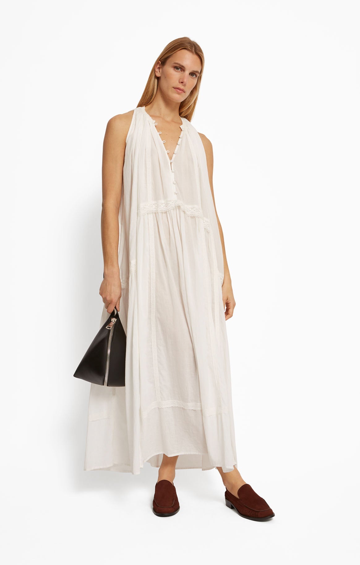 cotton dress for women long PIPER in Embroidered Voile – Roseanna Design Men’s Pants:46 Chiffon Tea Length V Range_Maternity