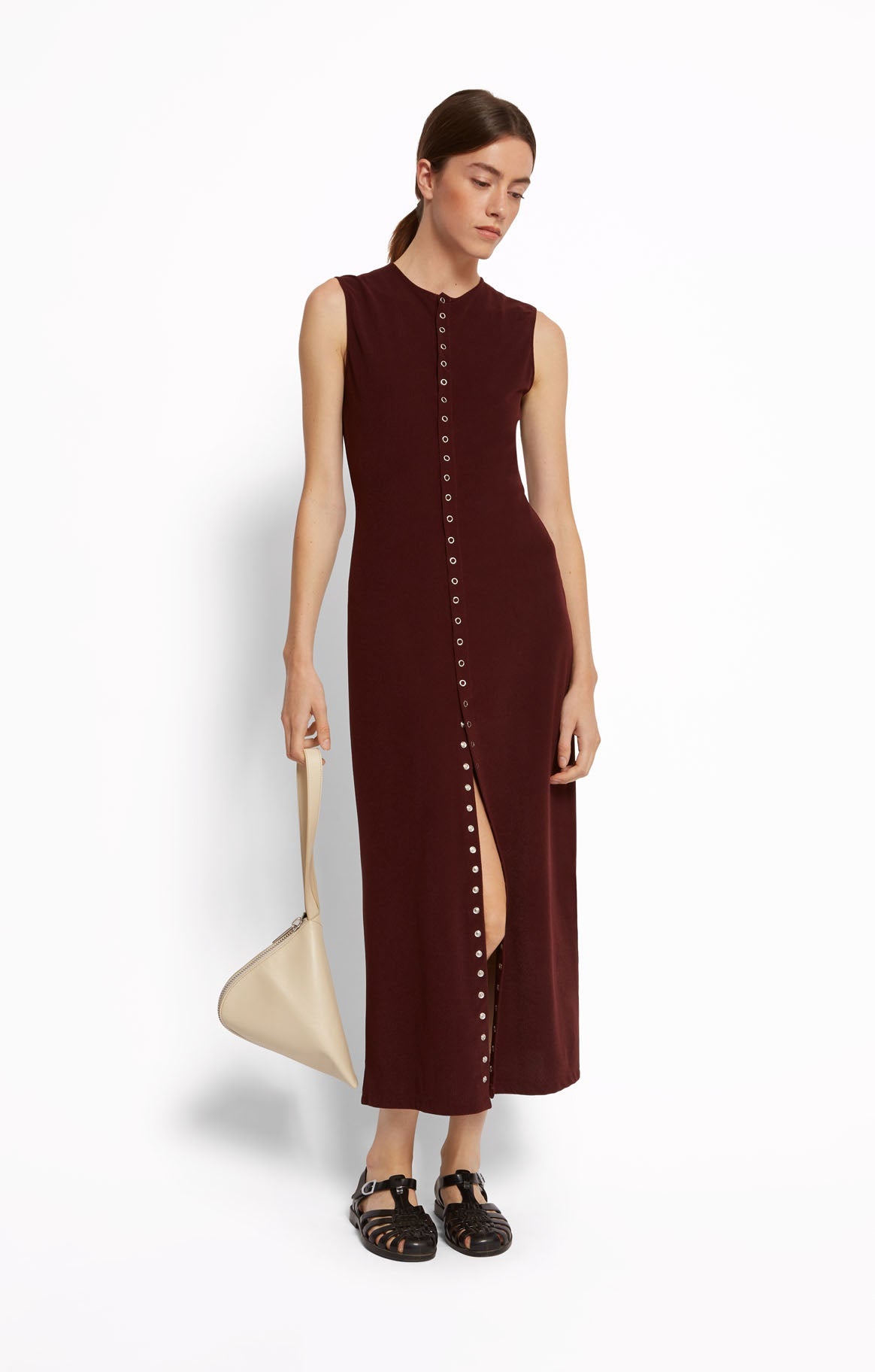 ROSALIA Cherry Dress – Close-fitting Cut & Metallic Buttons