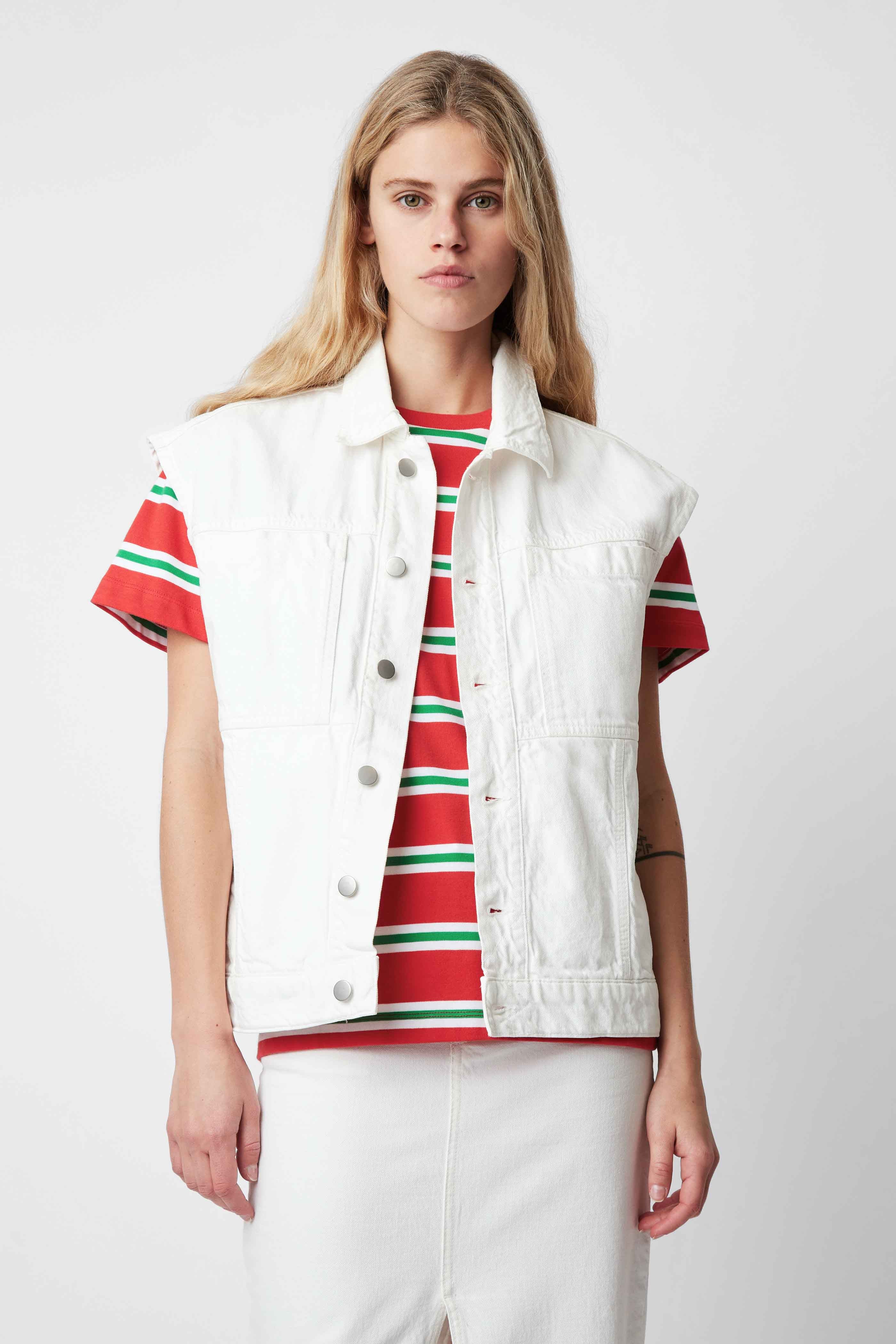 VESTE CHRISTIE DENIM BLANC