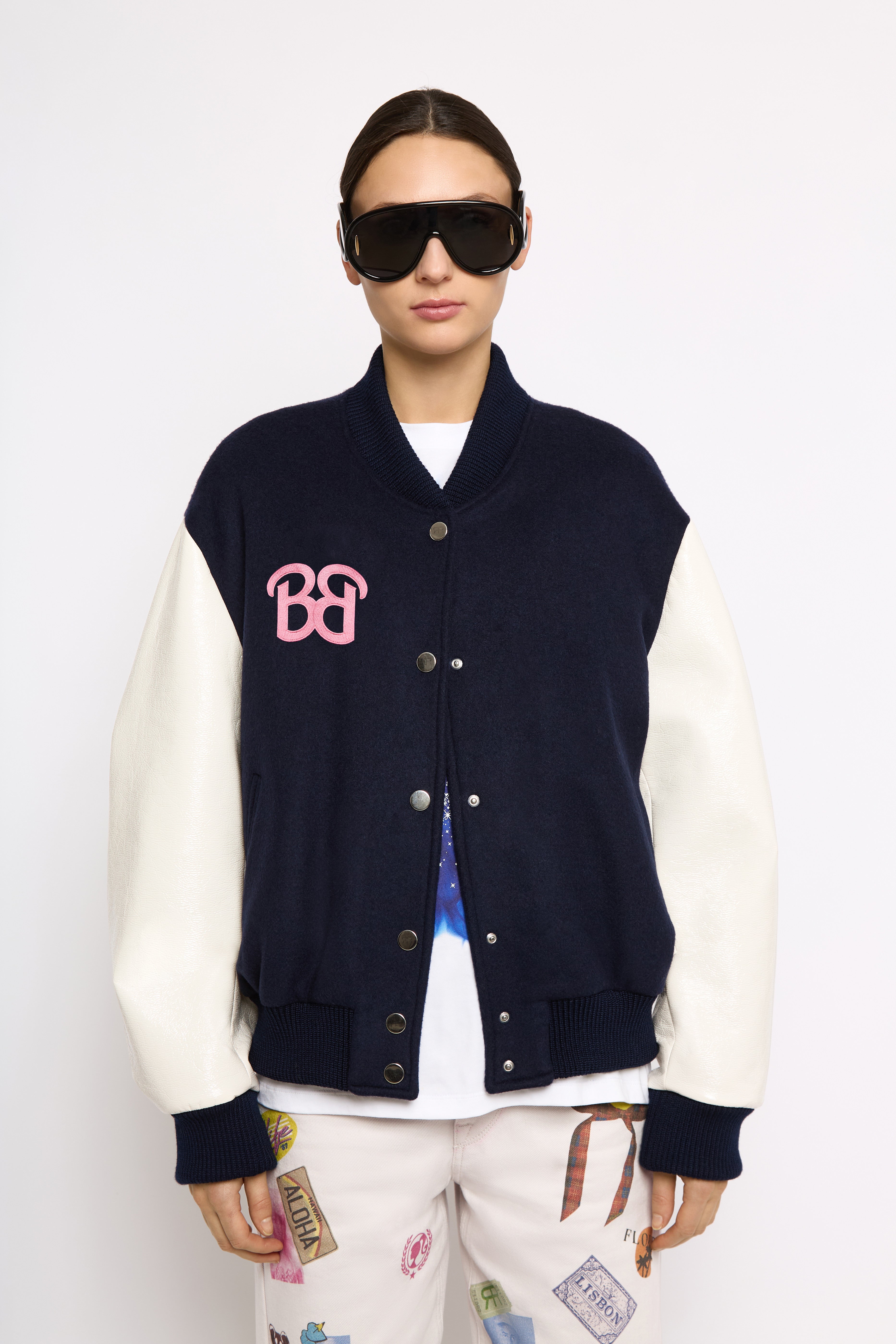 VESTE-BLOUSON TEDDY BARBIE NAVY