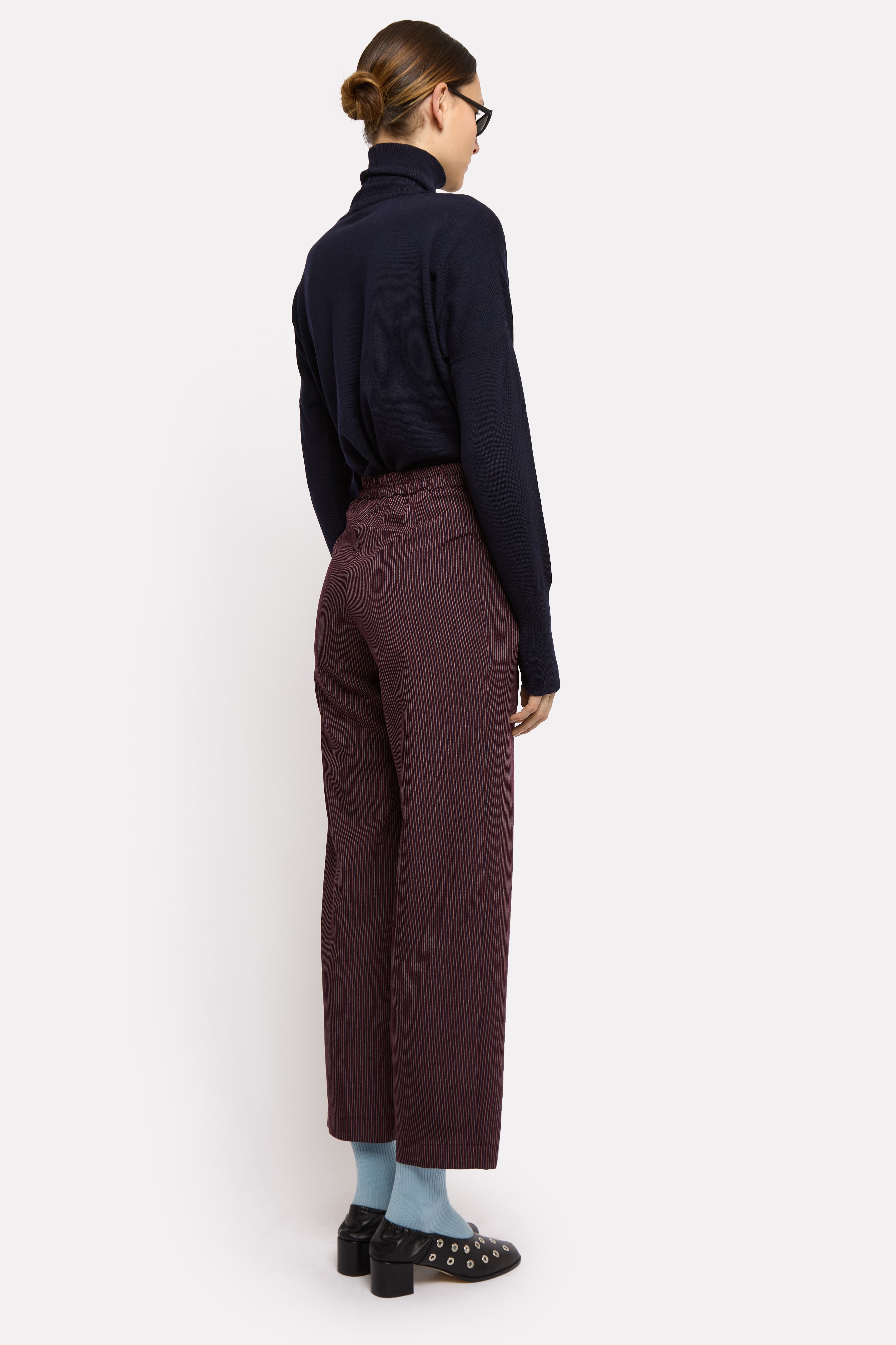 PANTALON ZELDA VENISE BORDEAUX