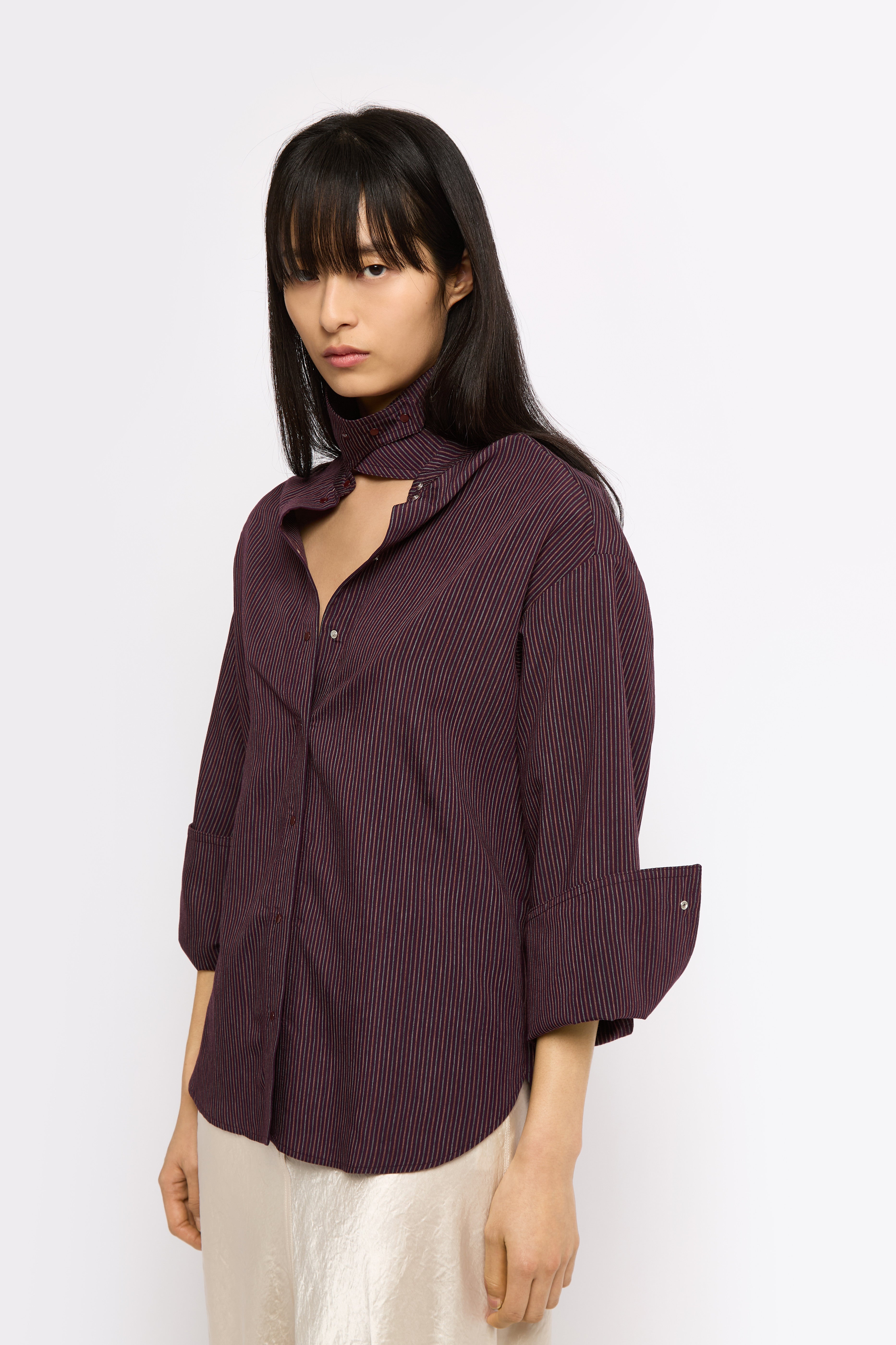 CHEMISE ALLY VENISE BORDEAUX