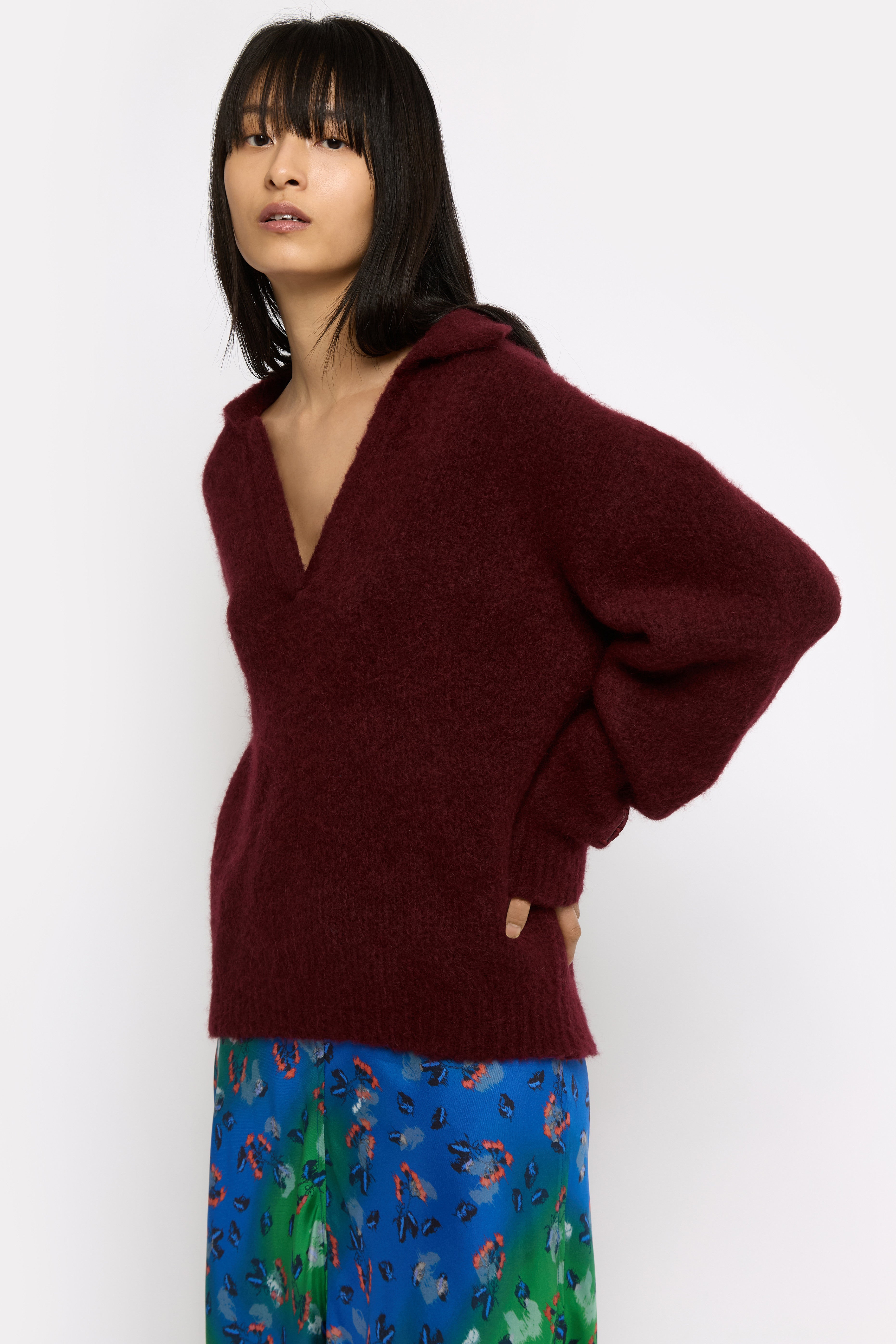 PULL HARRY PANCAKE BORDEAUX