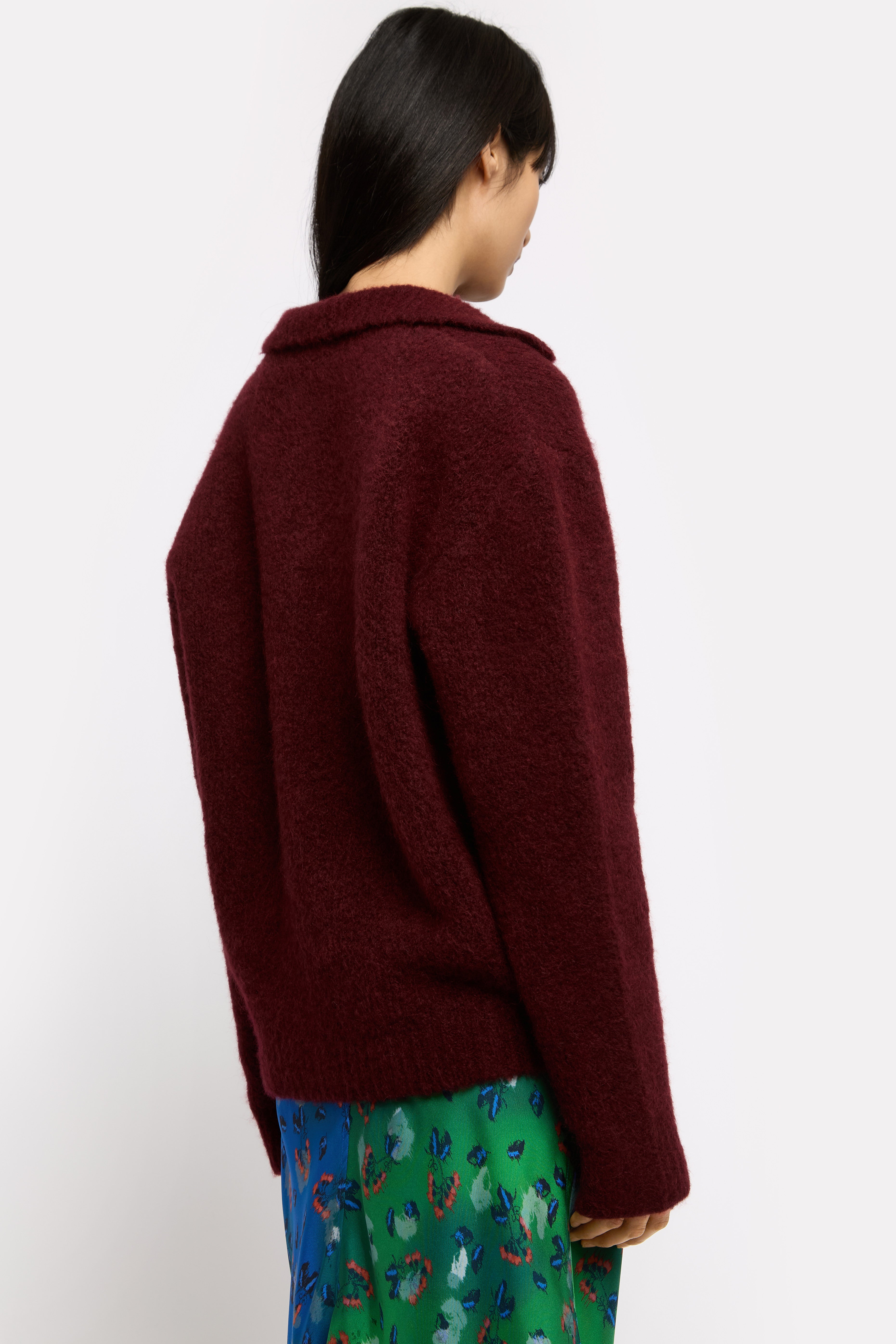 PULL HARRY PANCAKE BORDEAUX