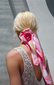 EMBROIDERED PINK SUN BANDANA