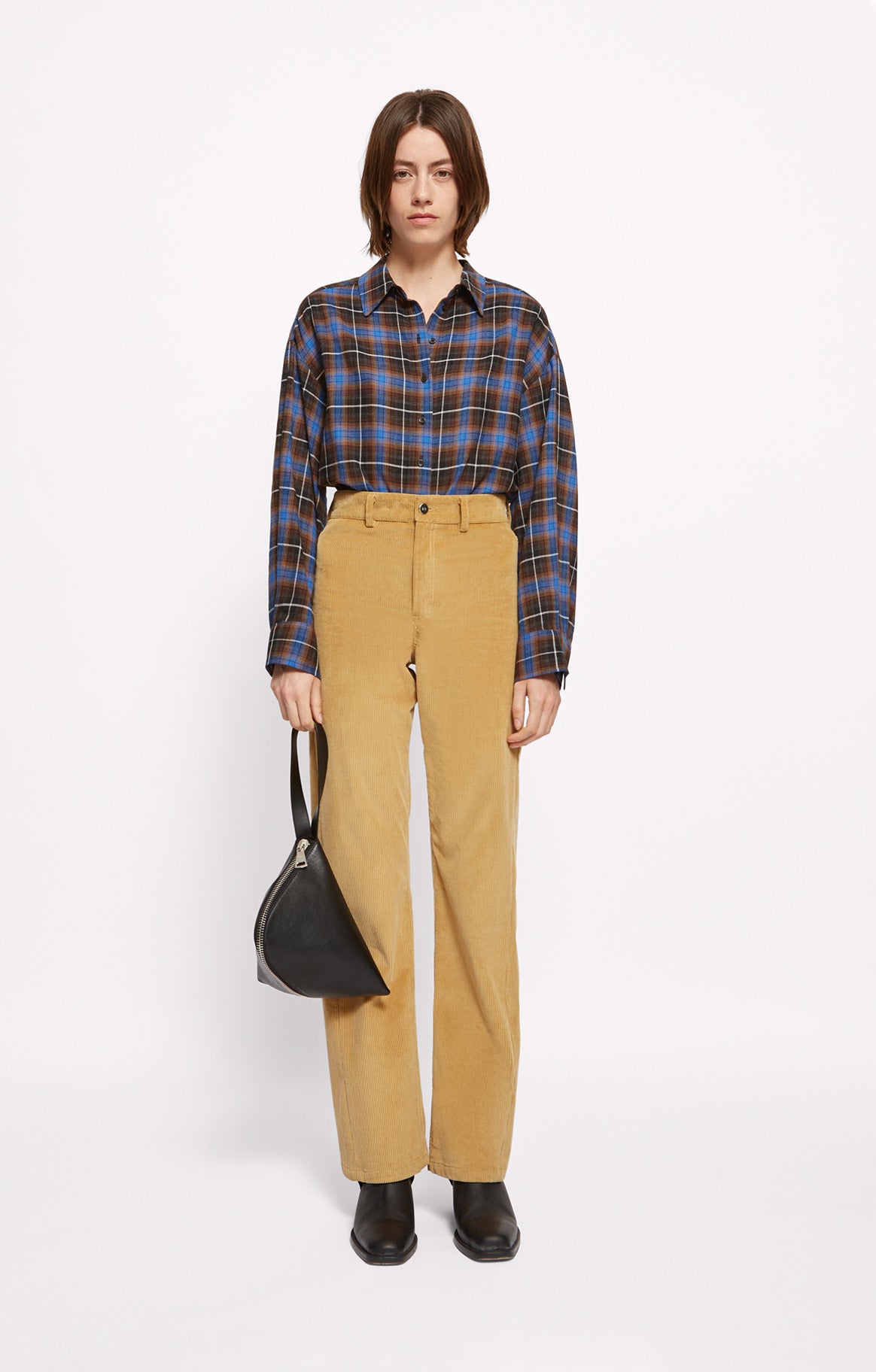 BLACK LEATHER FORTUNE COOKIE BAG