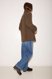 MANTEAU COURT LENY EN LAINE COOKIE
