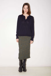 PULL POLO ELLA EN LAINE MÉRINOS NAVY