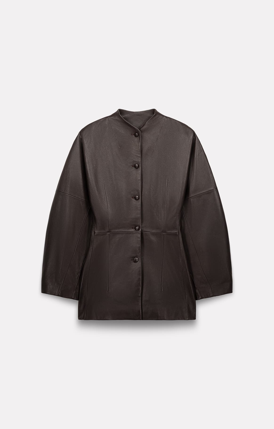 VESTE AJUSTÉE  CHARLIE EN CUIR COOKIE