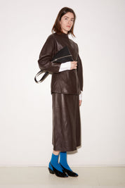 JUPE MARTIN EN CUIR COOKIE