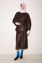 JUPE MARTIN EN CUIR COOKIE