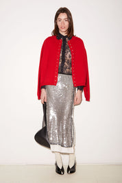 PINK SILVER SEQUIN SKIRT