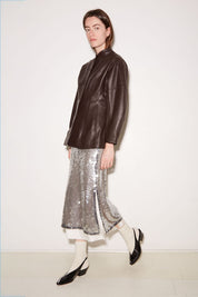 PINK SILVER SEQUIN SKIRT