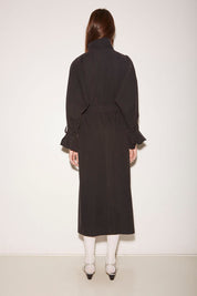 TRENCH YOKO EN COTON CHARBON EFFET STONE-WASHED