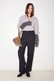 PANTALON LOU EN LAINE NAVY