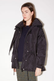 QUILTED NYLON PARKA CHARCOAL