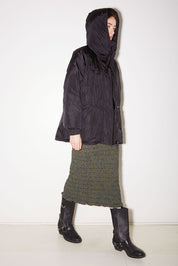 QUILTED NYLON PARKA CHARCOAL