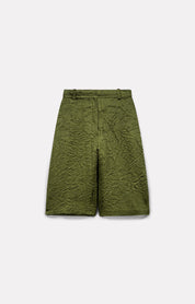 BERMUDA LEE EN SATIN FROISSÉ ARMY