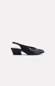 MONA BLACK SLINGBACK PUMPS