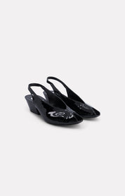 MONA BLACK SLINGBACK PUMPS