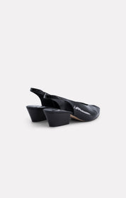 MONA BLACK SLINGBACK PUMPS