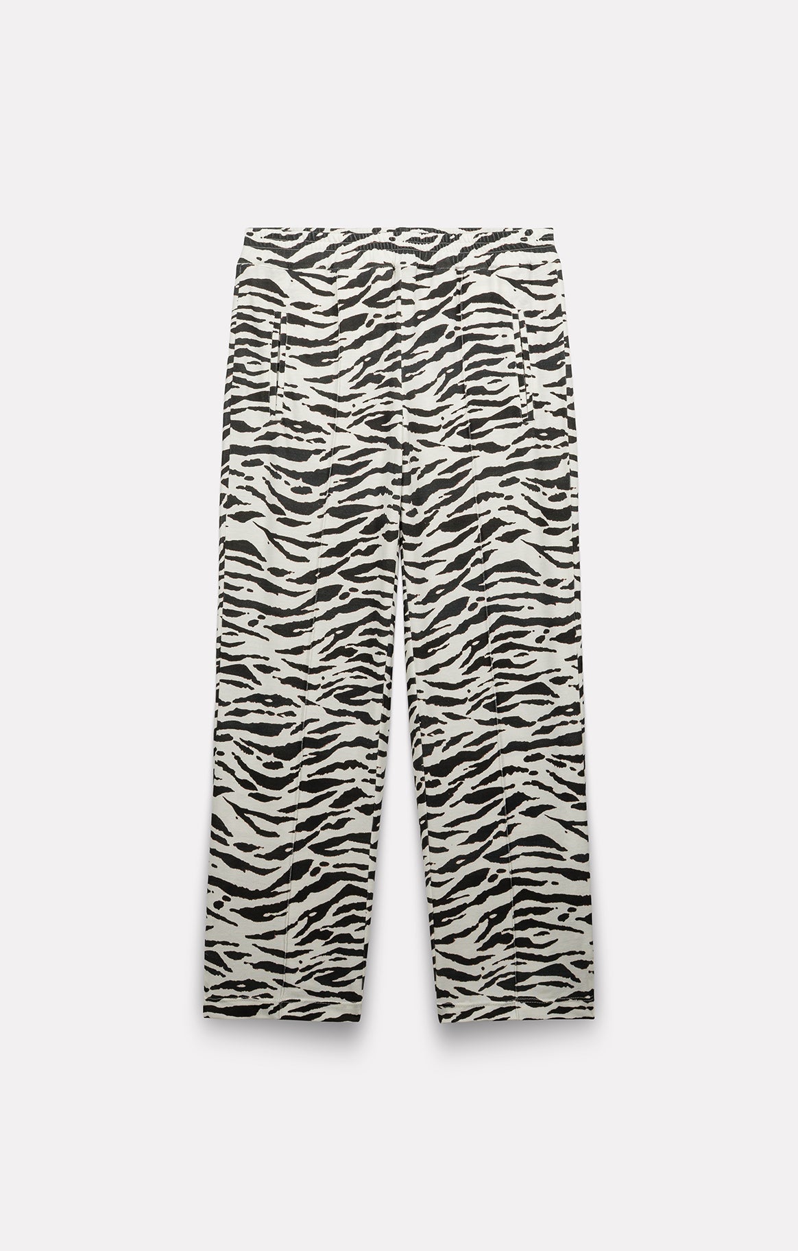BABE ZEBRA COTTON PIQUÉ TROUSERS