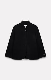 VESTE KAIA OVERSIZE EN LAINE NOIR