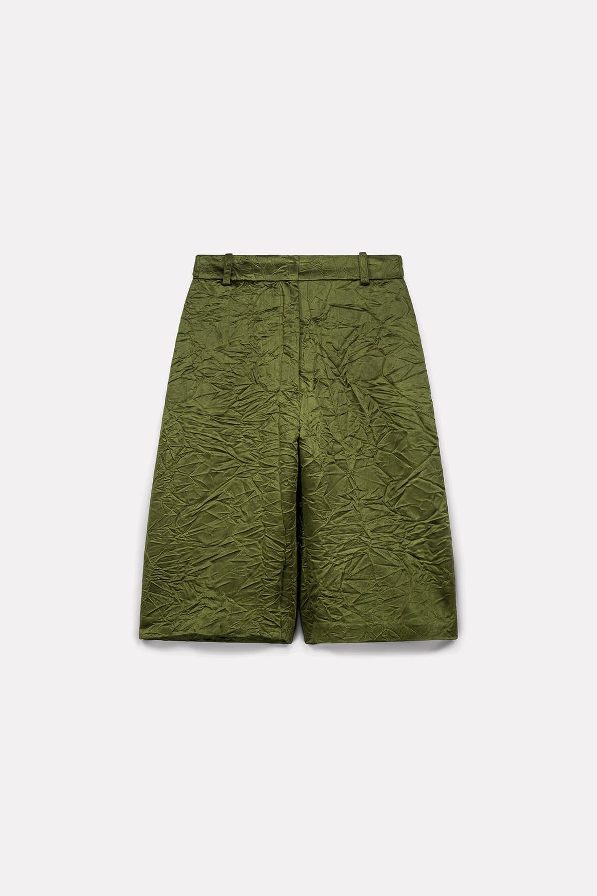 BERMUDA LEE EN SATIN FROISSÉ ARMY - ROSEANNA