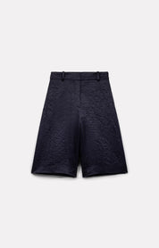 BERMUDA LEE EN SATIN FROISSÉ NAVY - ROSEANNA