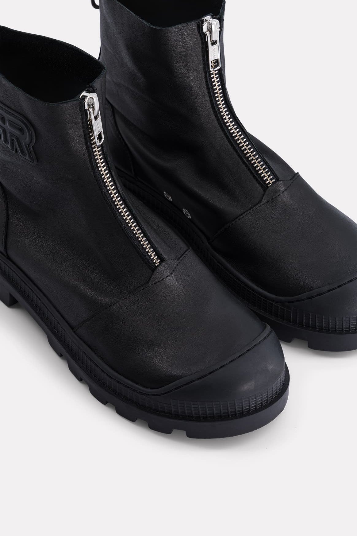 BOOTS CUIR LISSE NEVADA NOIR - ROSEANNA