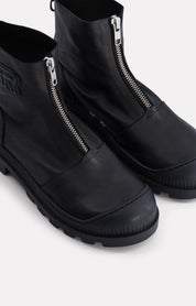 BOOTS CUIR LISSE NEVADA NOIR - ROSEANNA