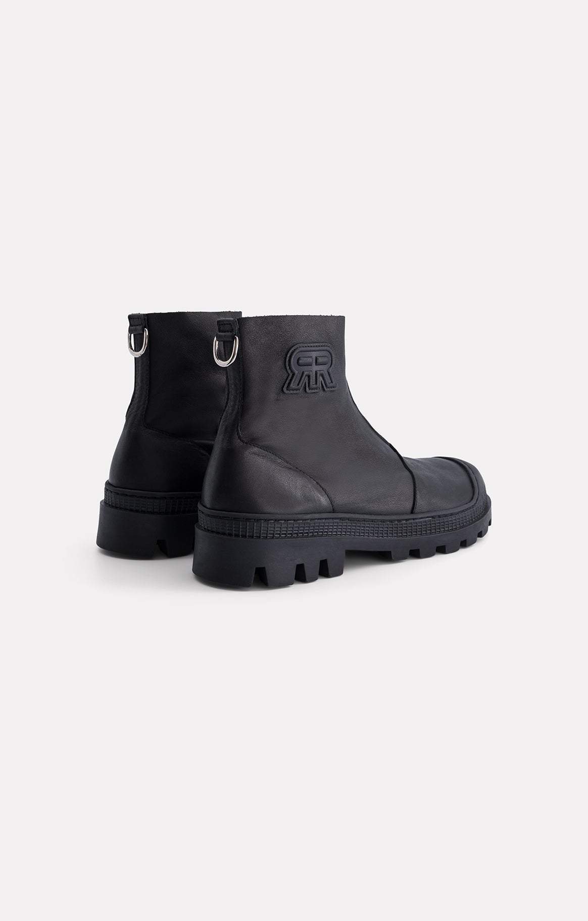 BOOTS CUIR LISSE NEVADA NOIR - ROSEANNA