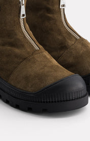 BOOTS CUIR SUÈDE NEVADA KAKI - ROSEANNA