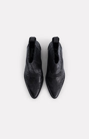 BOOTS EN CUIR TUCSON NOIR - ROSEANNA