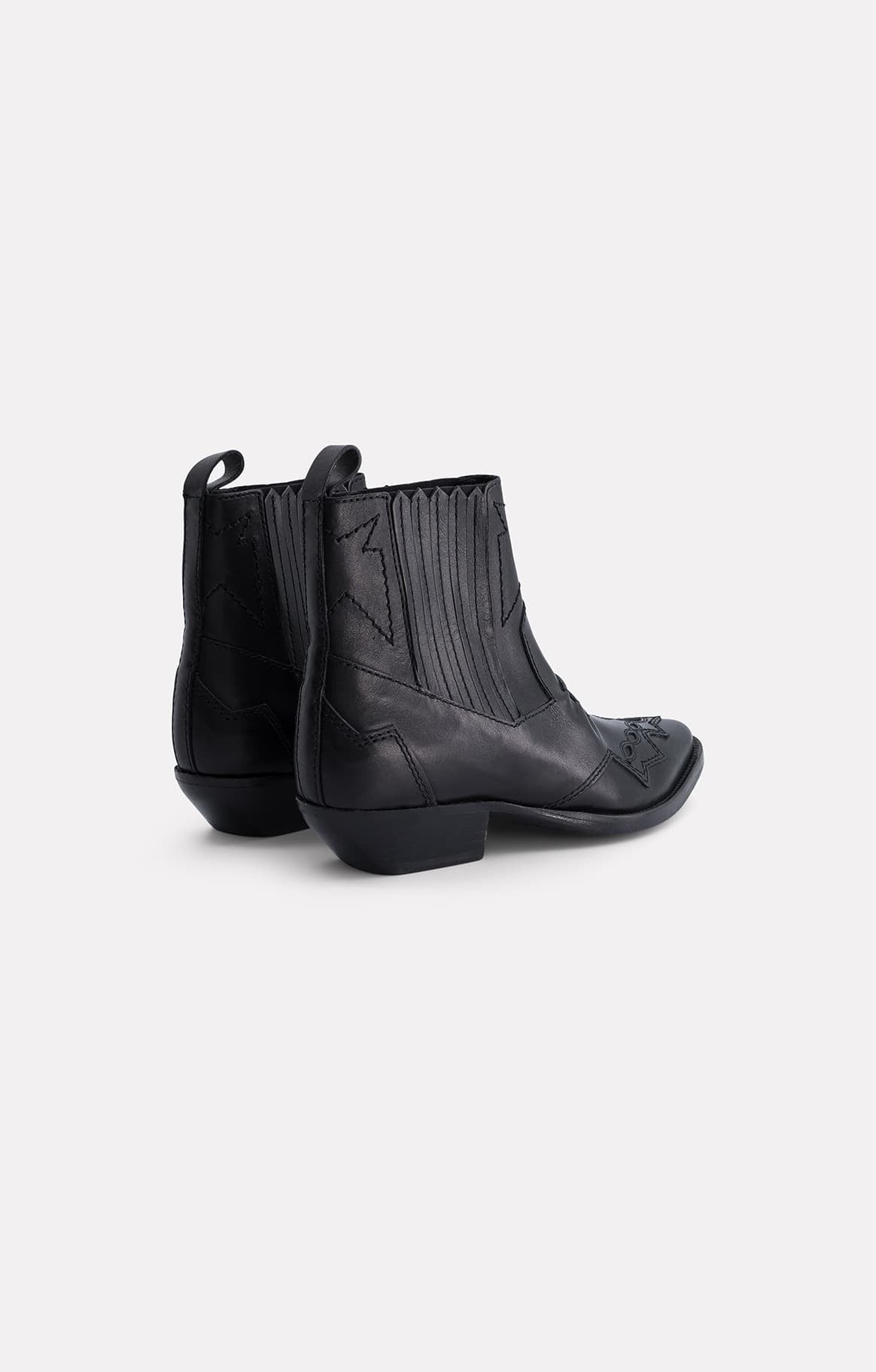 BOOTS EN CUIR TUCSON NOIR - ROSEANNA