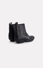BOOTS EN CUIR TUCSON NOIR - ROSEANNA