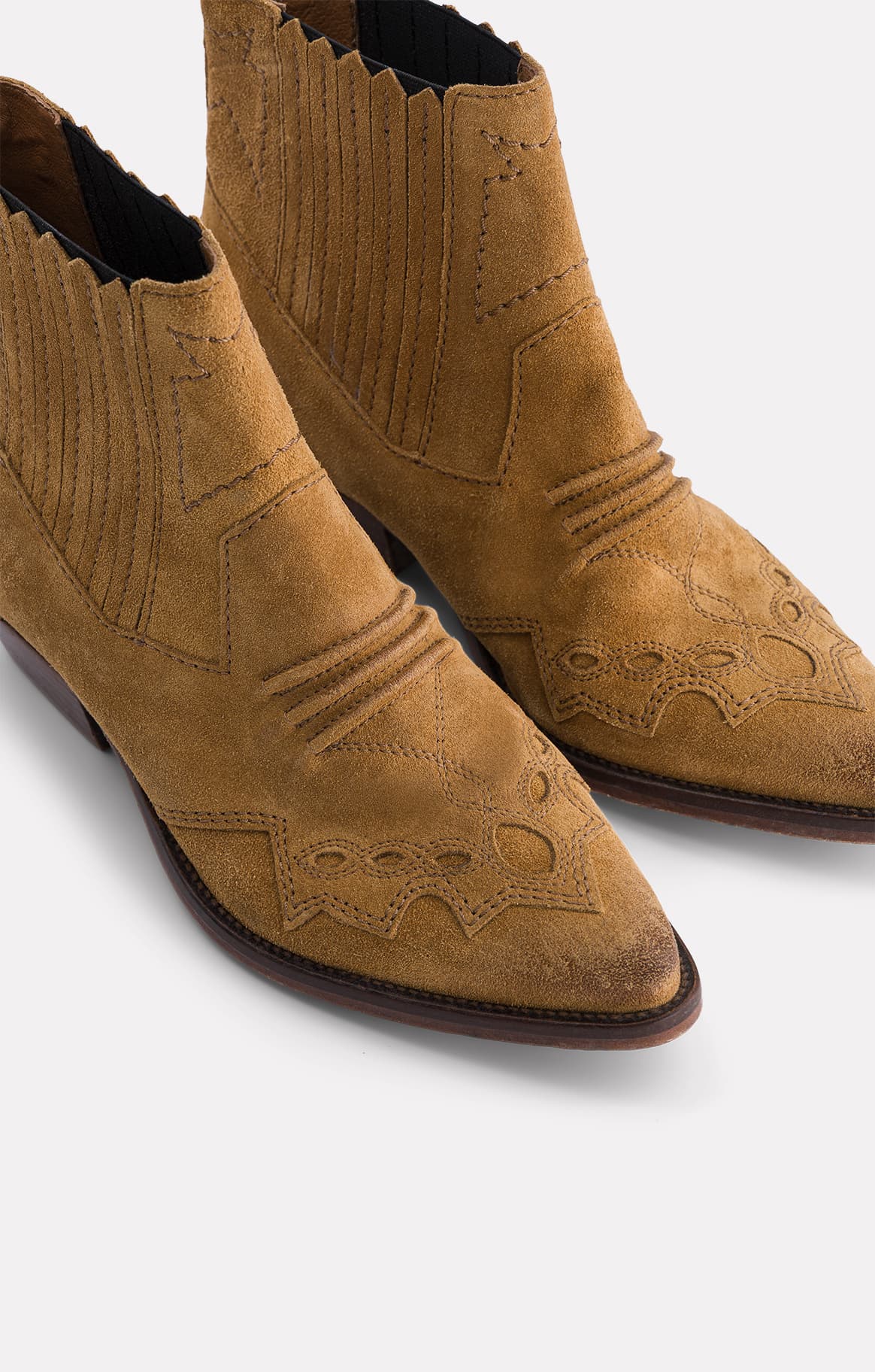BOOTS EN CUIR TUCSON SABLE - ROSEANNA