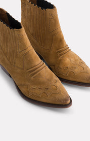 BOOTS EN CUIR TUCSON SABLE - ROSEANNA