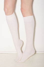 CHAUSSETTES MIS-BAS DANCER EN SOIE IVOIRE - ROSEANNA