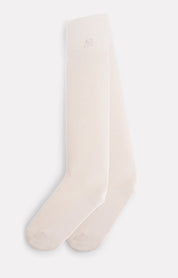 CHAUSSETTES MIS-BAS DANCER EN SOIE IVOIRE - ROSEANNA