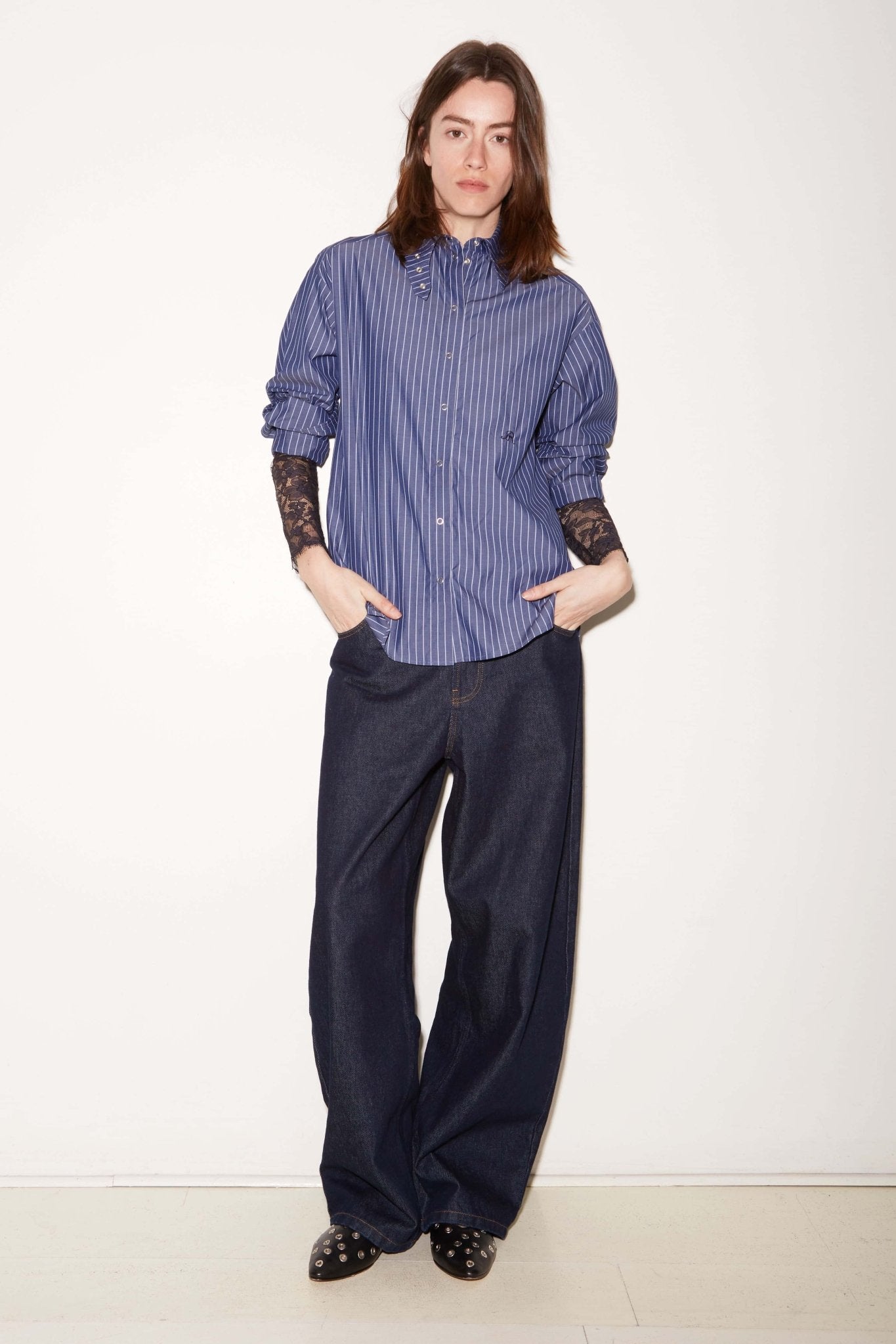 CHEMISE ALLY EN POPELINE BLEU - ROSEANNA