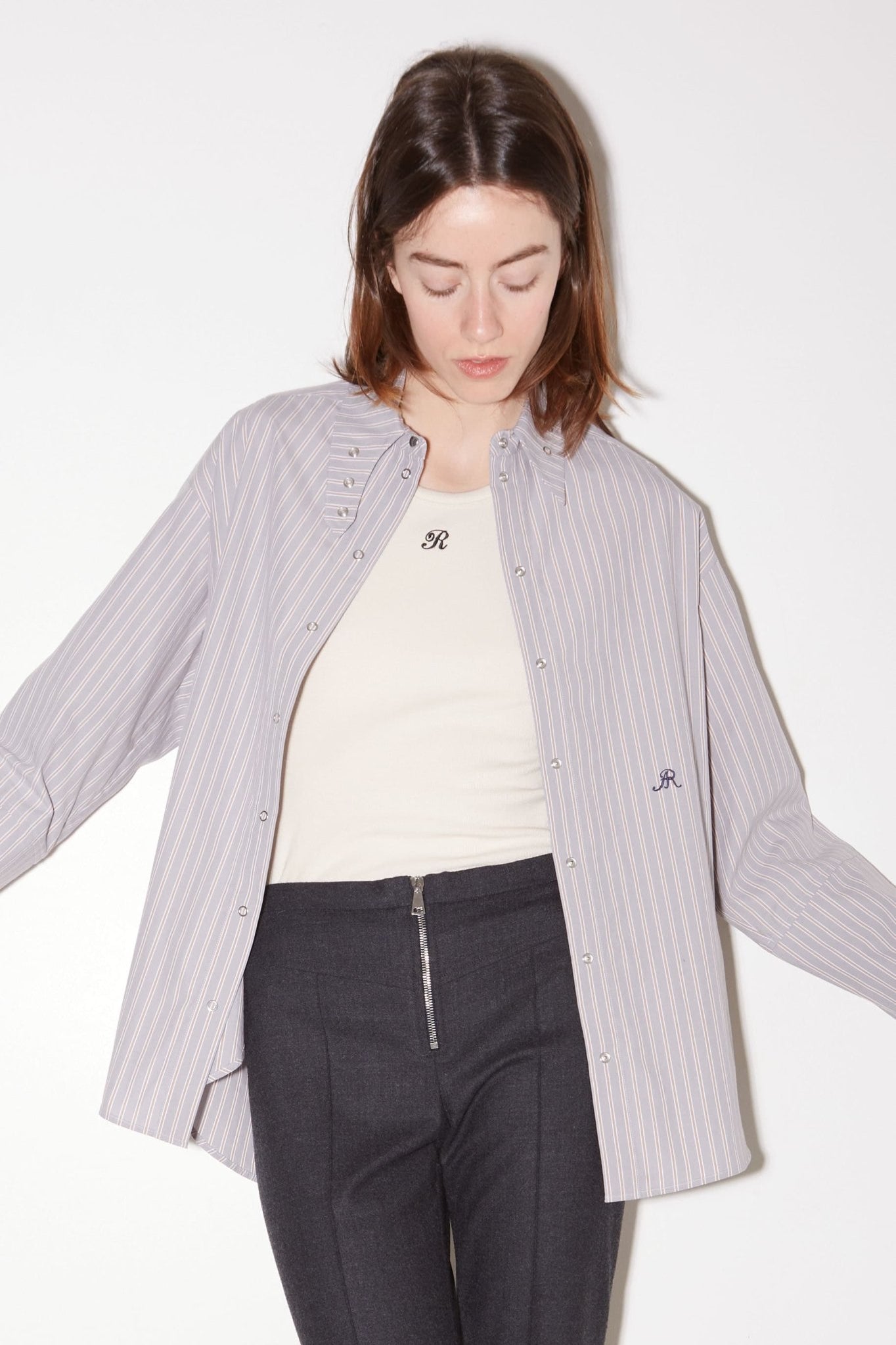 CHEMISE ALLY EN POPELINE PERLE - ROSEANNA