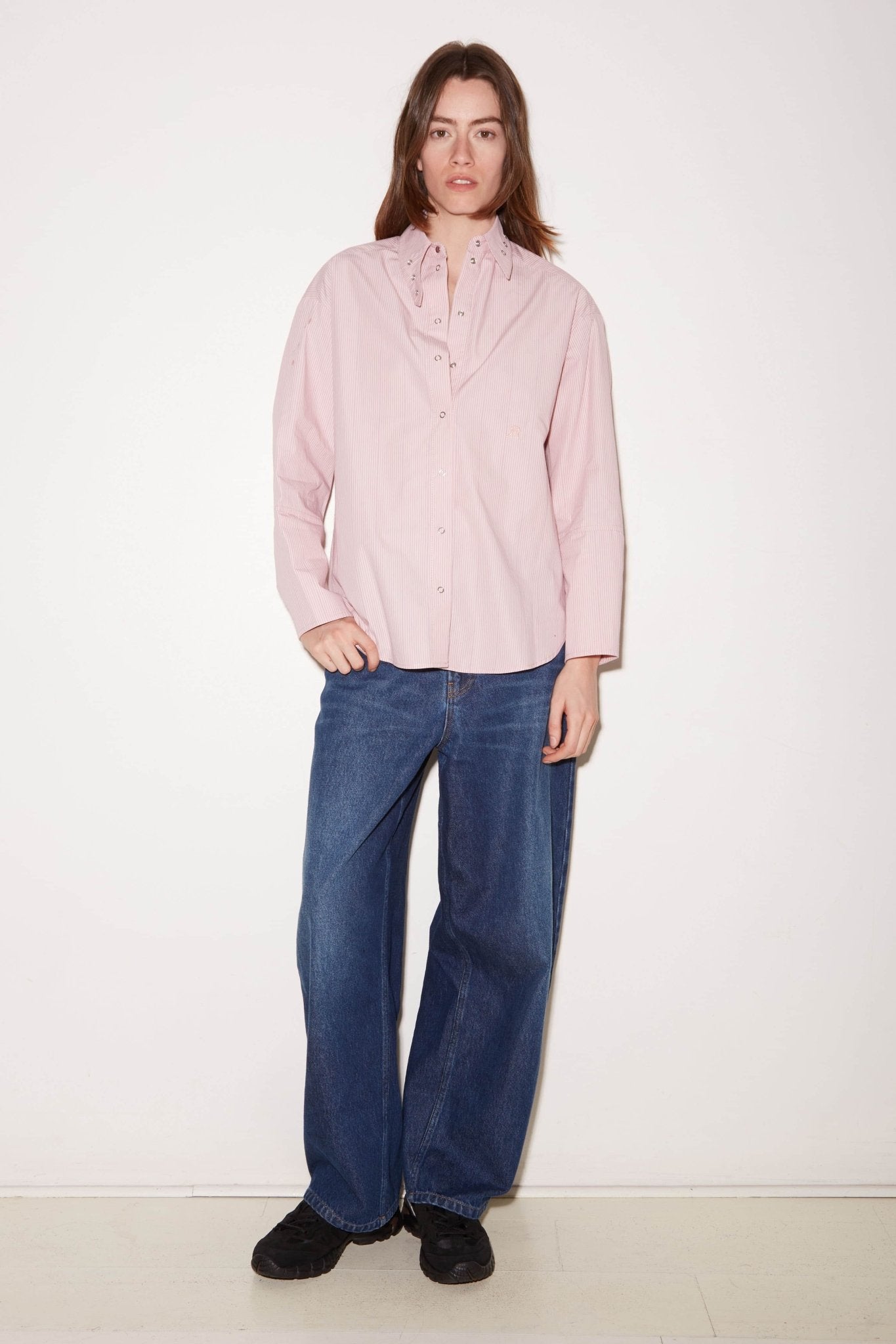 CHEMISE ALLY EN POPELINE ROSE - ROSEANNA