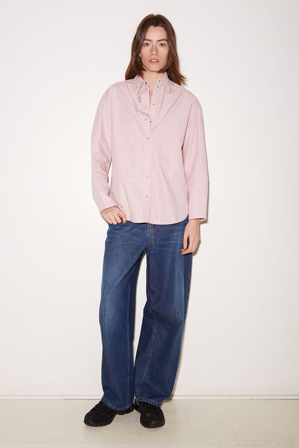 CHEMISE ALLY EN POPELINE ROSE - ROSEANNA