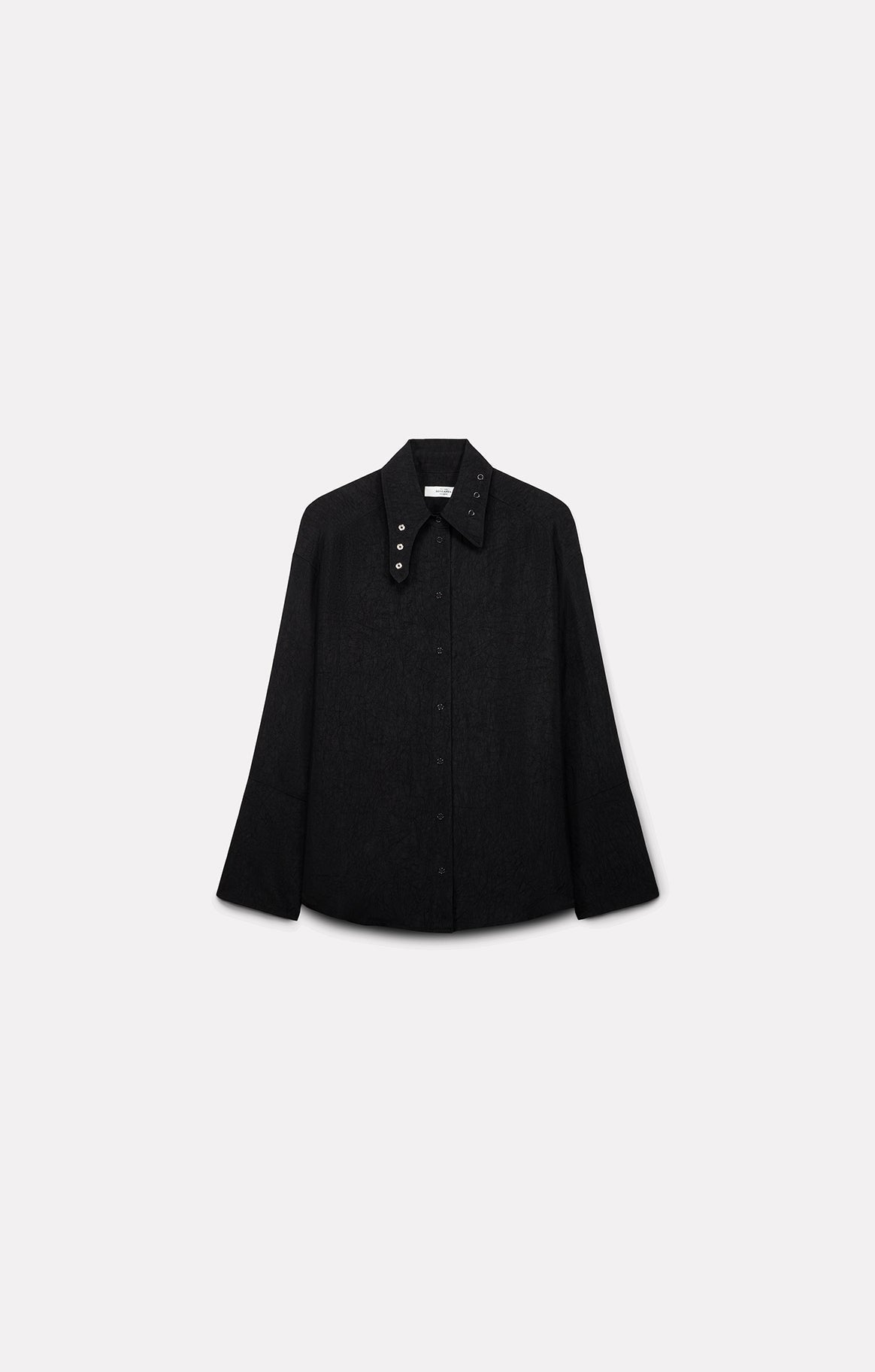 CHEMISE ALLY EN SATIN D'ACÉTATE CHARBON - ROSEANNA
