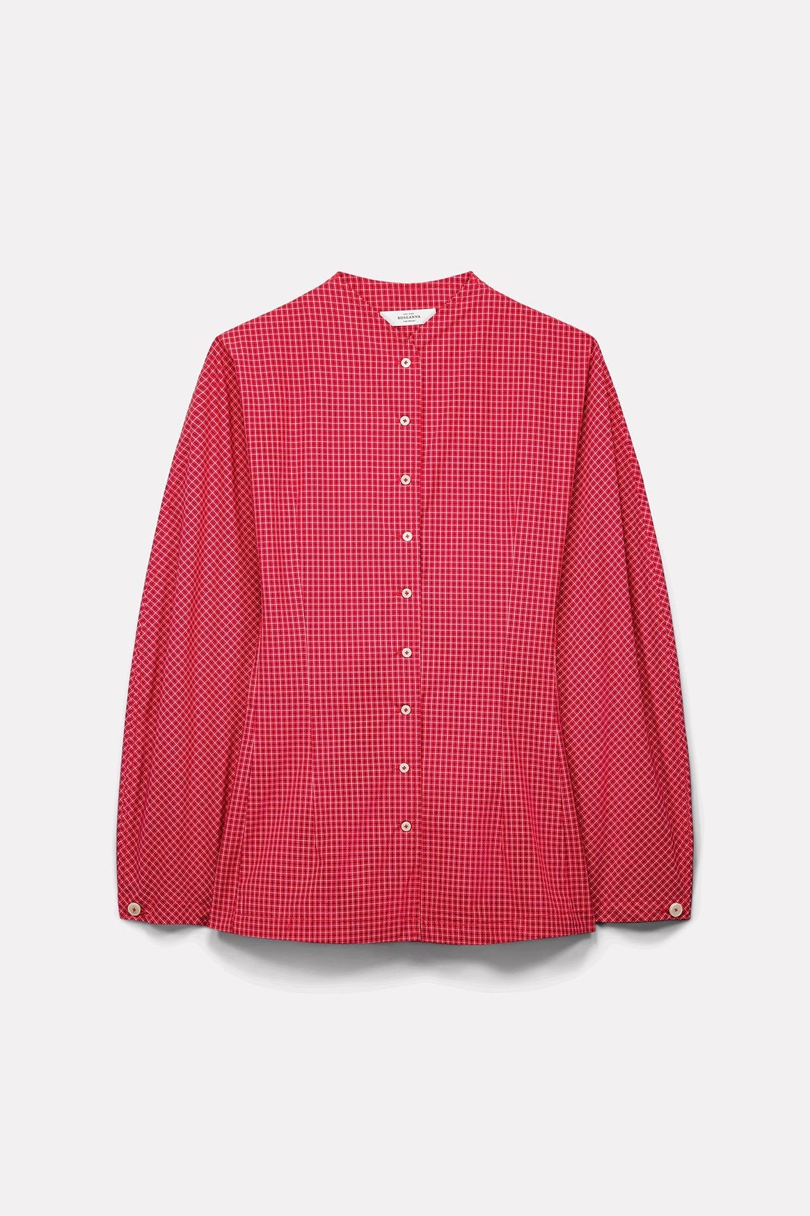 CHEMISE CINTRÉE CHARLENE EN COTON ROUGE - ROSEANNA