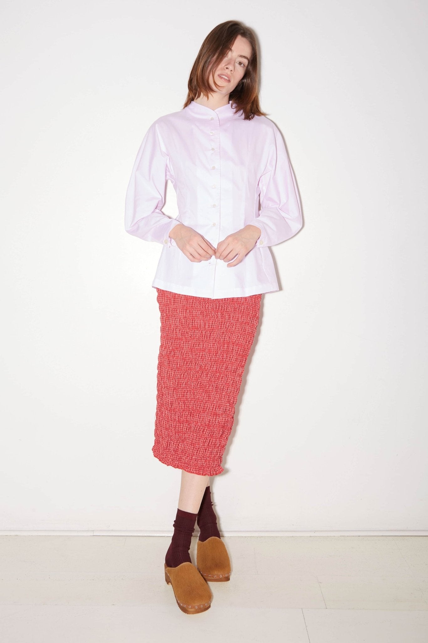 CHEMISE CINTRÉE CHARLENE EN POPELINE BLANC - ROSEANNA