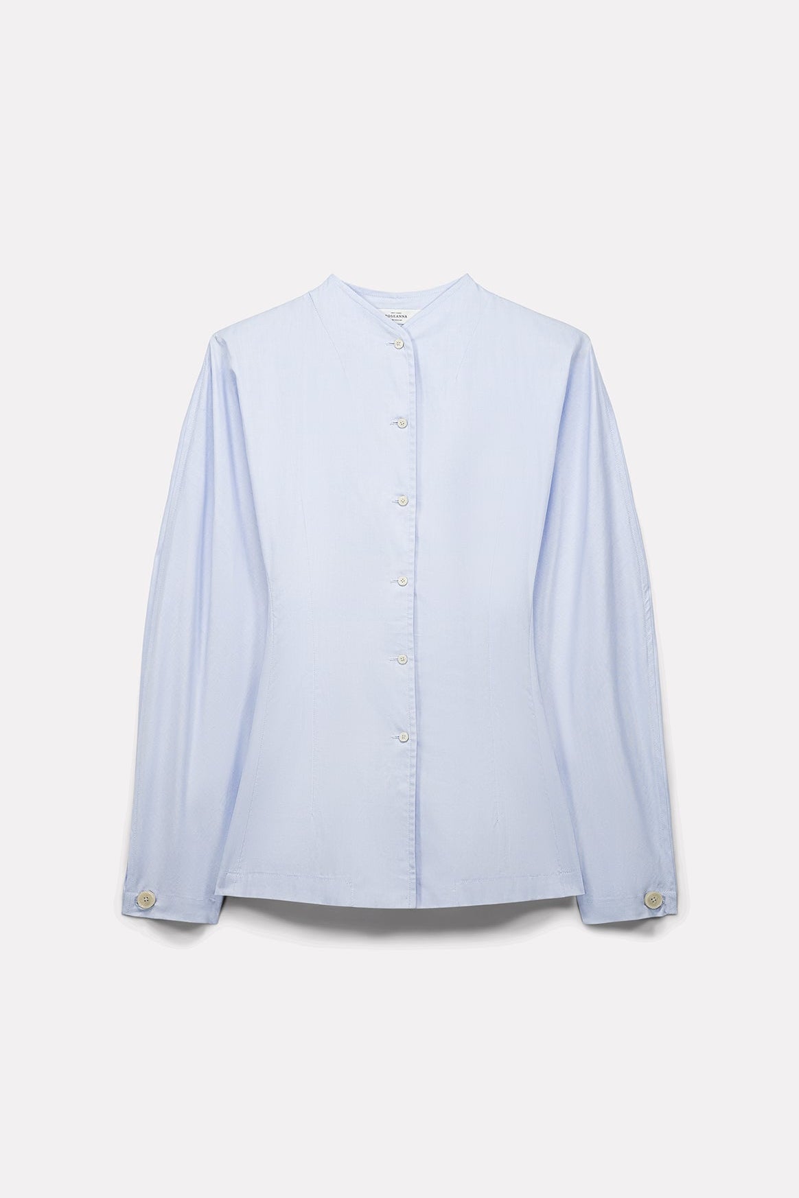 CHEMISE CINTRÉE CHARLENE EN POPELINE BLEU - ROSEANNA