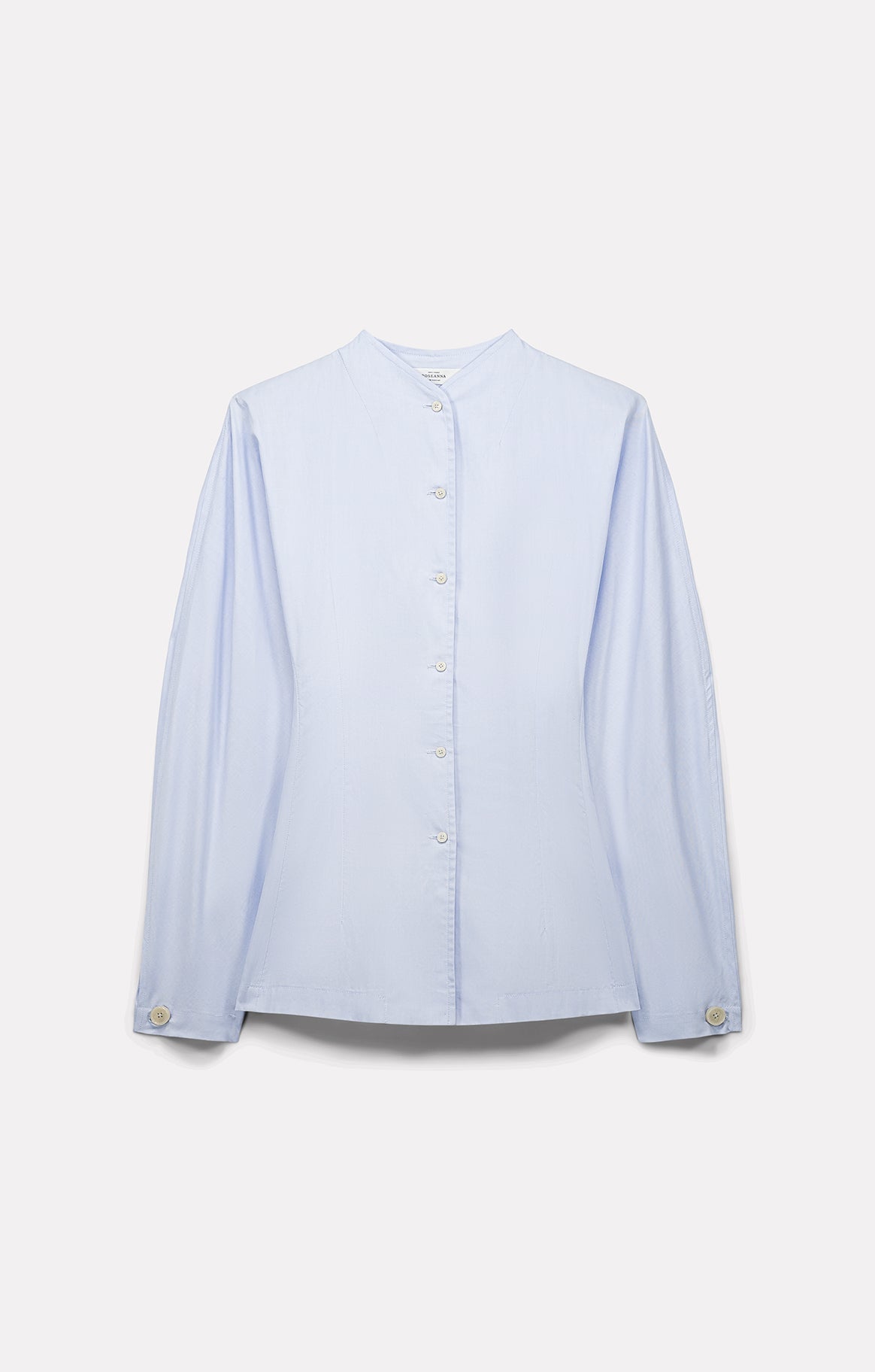 CHEMISE CINTRÉE CHARLENE EN POPELINE BLEU - ROSEANNA