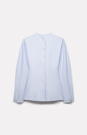 CHEMISE CINTRÉE CHARLENE EN POPELINE BLEU - ROSEANNA